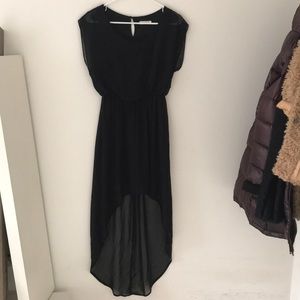 LUSH black high low dress